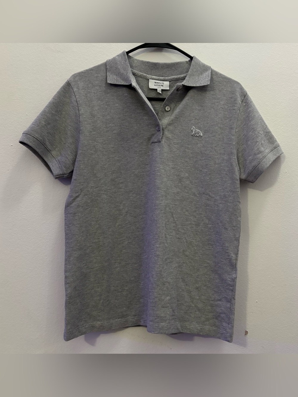 Maison Kitsune Gray Polo Size Small